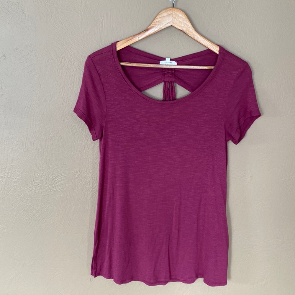 Maurcie’s open back tie shirt